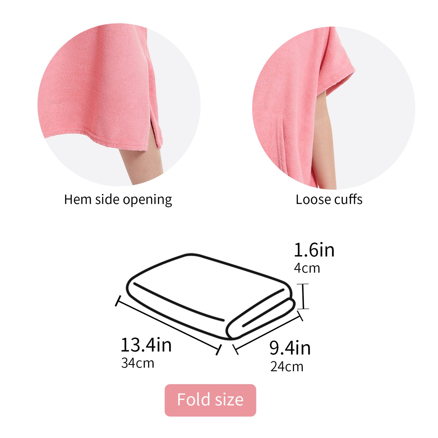 Surf Swimming Poncho Changing Robe,Quick Dry Microfiber Changing Towel with Pocket and Hood for Beach Swimming(One Size Fits All)