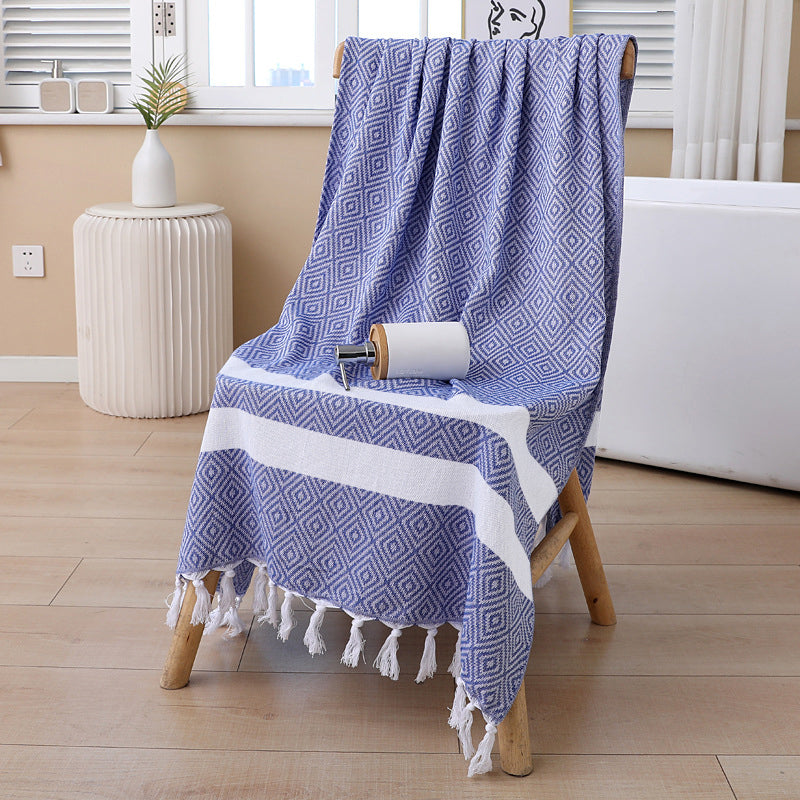 Turkish Beach Towels, Sand Free Soft Absorbent, Quick Dry Towel for Beach, Blanket or Bath Towel