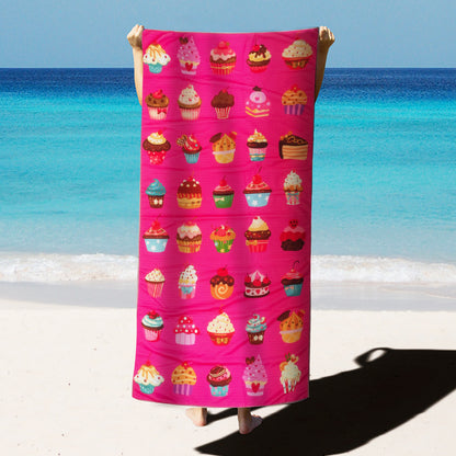 Large Oversized Beach Towel,Swimming Pool Towel Quick Dry, Soft Absorbent, Multifunctional Towel—Ice Cream