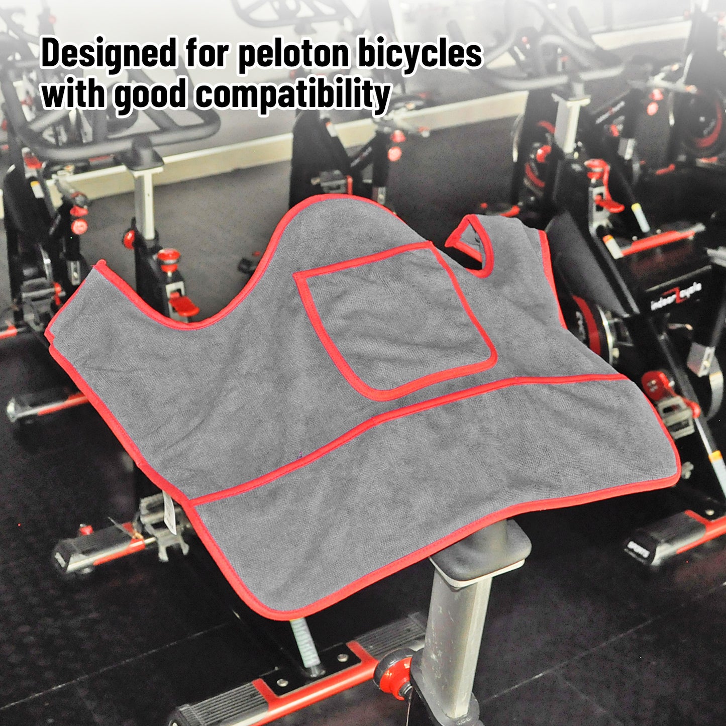 Dynamic Bike Sweat Towel for Bicycle Trainer Indoor Cycling Training, Sports and Fitness, Anti Slip Pad, Portable Storage