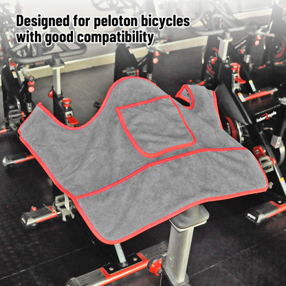 Dynamic Bike Sweat Towel for Bicycle Trainer Indoor Cycling Training, Sports and Fitness, Anti Slip Pad, Portable Storage