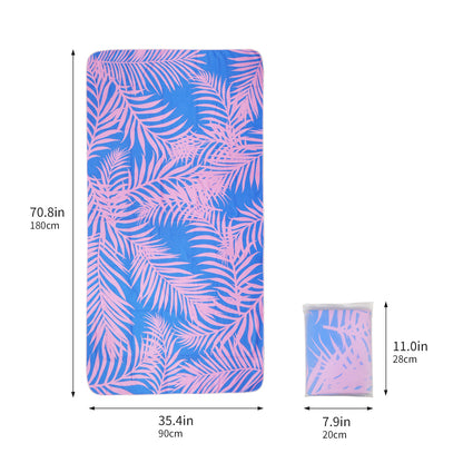 Large Oversized Beach Towel,Swimming Pool Towel Quick Dry, Soft Absorbent, Multifunctional Towel—Palm Leaves