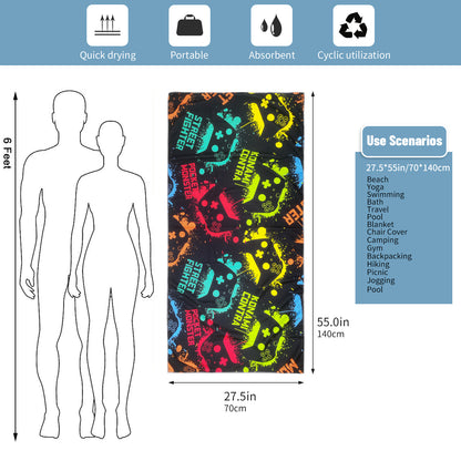 Large Oversized Beach Towel,Swimming Pool Towel Quick Dry, Soft Absorbent, Multifunctional Towel—Game