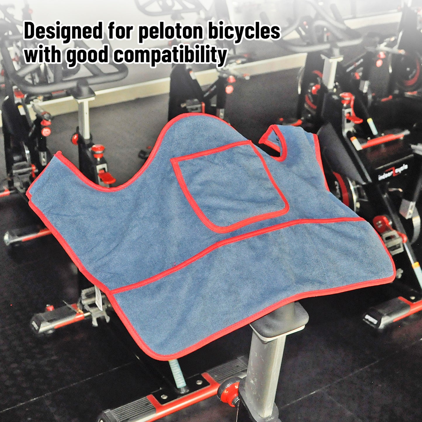 Dynamic Bike Sweat Towel for Bicycle Trainer Indoor Cycling Training, Sports and Fitness, Anti Slip Pad, Portable Storage