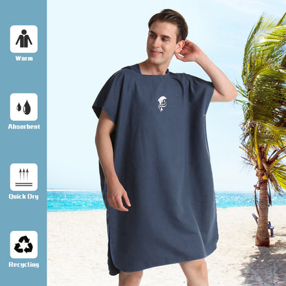 Surfing Poncho,Solid Colorful Adult Bath Towel, Strong Water Absorption and Quick Drying