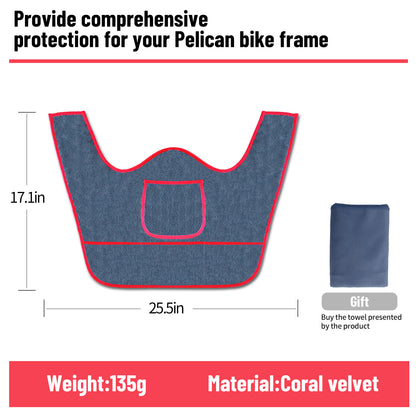 Dynamic Bike Sweat Towel for Bicycle Trainer Indoor Cycling Training, Sports and Fitness, Anti Slip Pad, Portable Storage