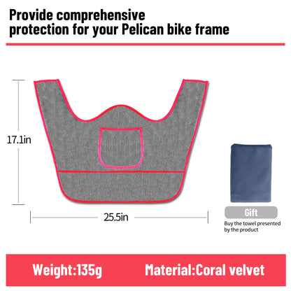 Dynamic Bike Sweat Towel for Bicycle Trainer Indoor Cycling Training, Sports and Fitness, Anti Slip Pad, Portable Storage