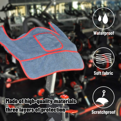 Dynamic Bike Sweat Towel for Bicycle Trainer Indoor Cycling Training, Sports and Fitness, Anti Slip Pad, Portable Storage