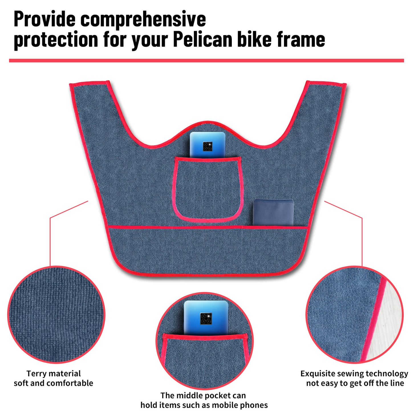 Dynamic Bike Sweat Towel for Bicycle Trainer Indoor Cycling Training, Sports and Fitness, Anti Slip Pad, Portable Storage