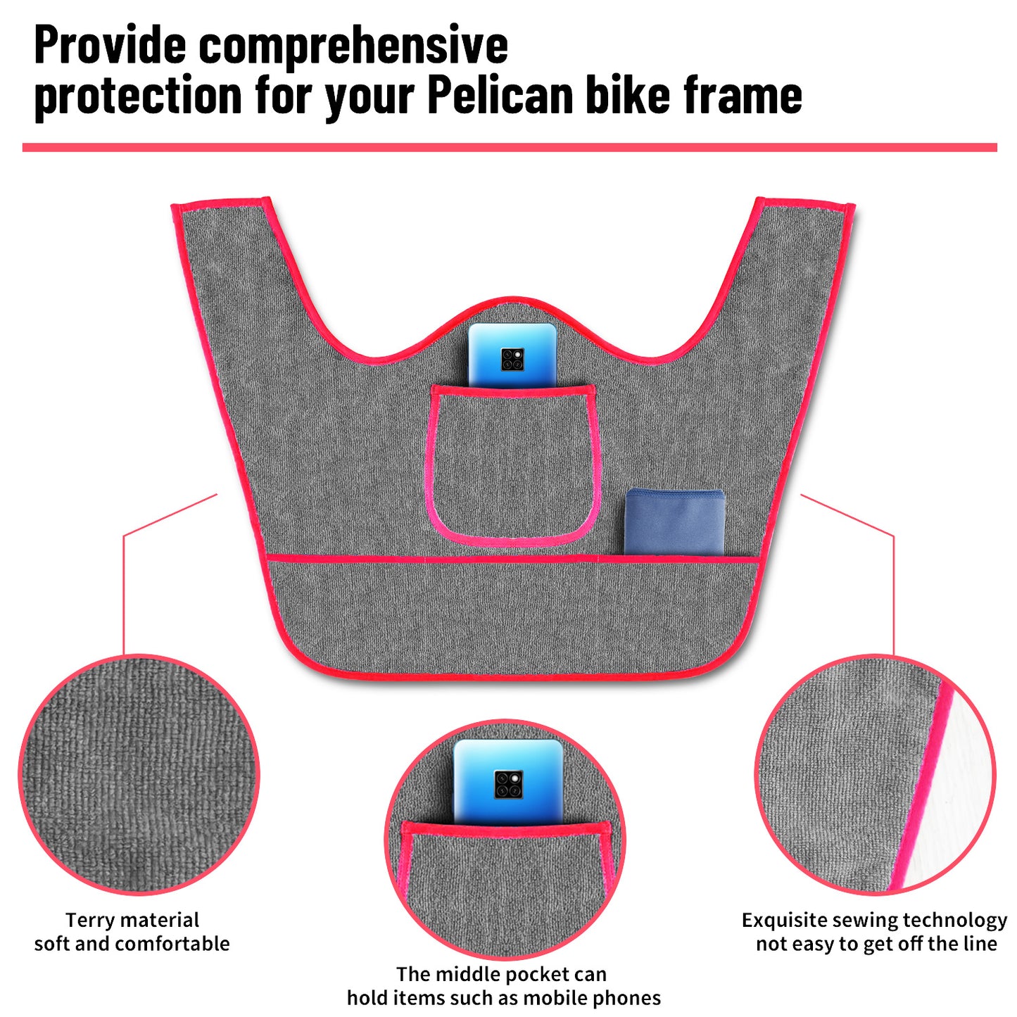 Dynamic Bike Sweat Towel for Bicycle Trainer Indoor Cycling Training, Sports and Fitness, Anti Slip Pad, Portable Storage
