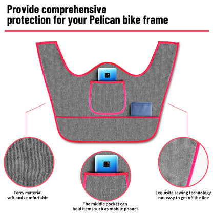 Dynamic Bike Sweat Towel for Bicycle Trainer Indoor Cycling Training, Sports and Fitness, Anti Slip Pad, Portable Storage