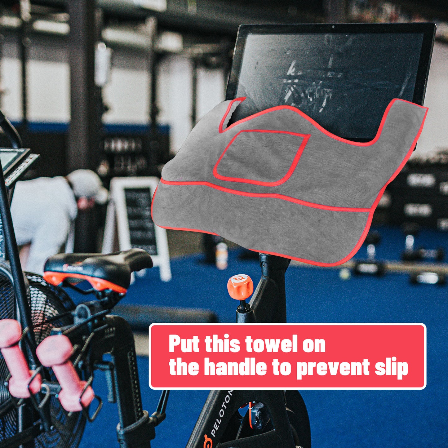 Dynamic Bike Sweat Towel for Bicycle Trainer Indoor Cycling Training, Sports and Fitness, Anti Slip Pad, Portable Storage