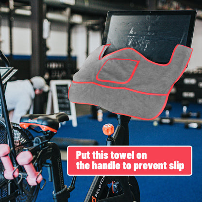 Dynamic Bike Sweat Towel for Bicycle Trainer Indoor Cycling Training, Sports and Fitness, Anti Slip Pad, Portable Storage