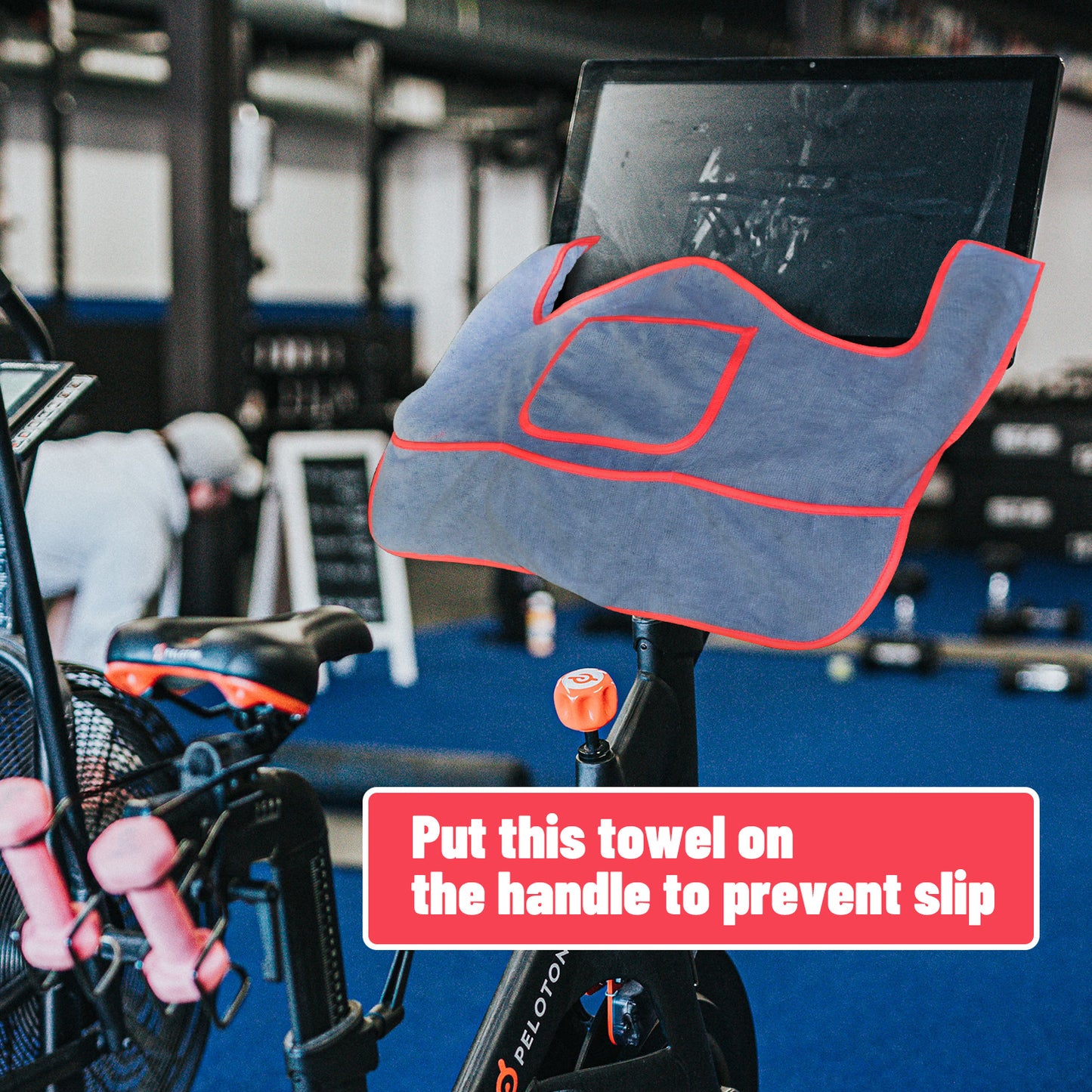 Dynamic Bike Sweat Towel for Bicycle Trainer Indoor Cycling Training, Sports and Fitness, Anti Slip Pad, Portable Storage