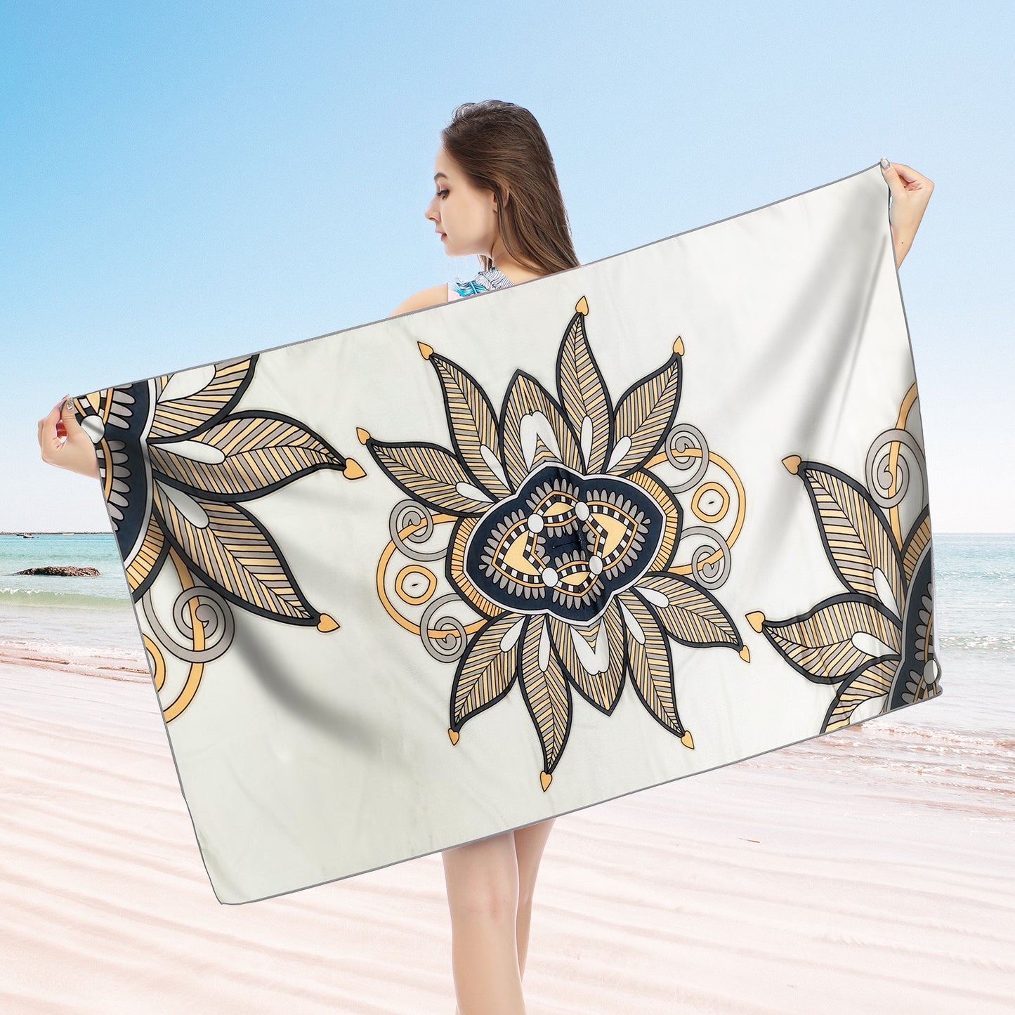 Large Oversized Beach Towel,Swimming Pool Towel Quick Dry, Soft Absorbent, Multifunctional Towel—Jiaye