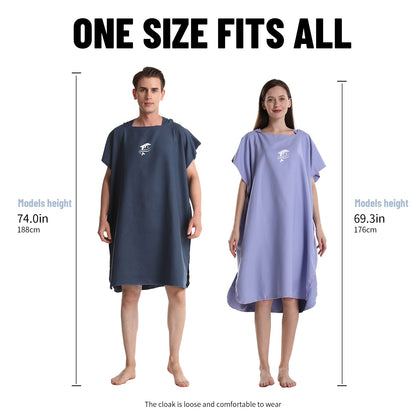 Surfing Poncho,Solid Colorful Adult Bath Towel, Strong Water Absorption and Quick Drying