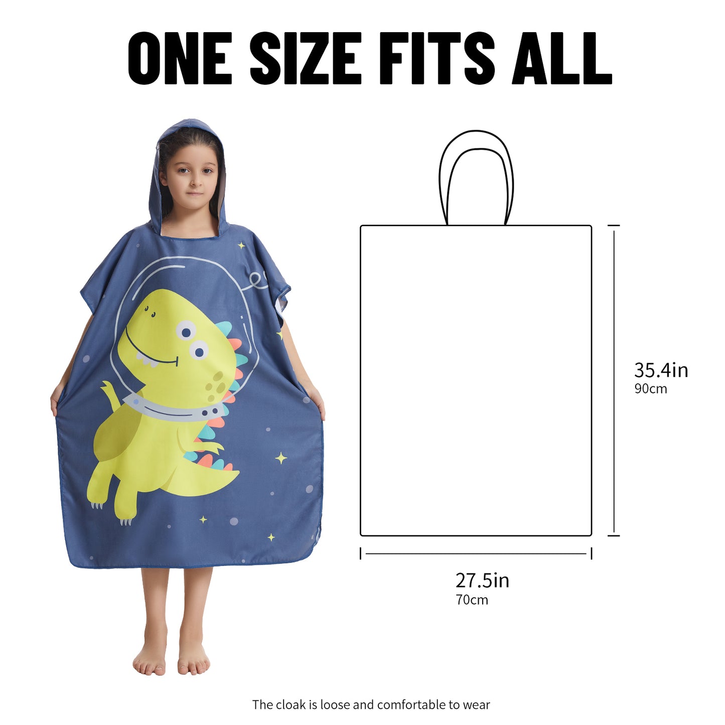 Microfiber kids poncho animals printing hooded towel children changing robe water absorption quick-drying sand-free for swimming pool seasiede beach water park