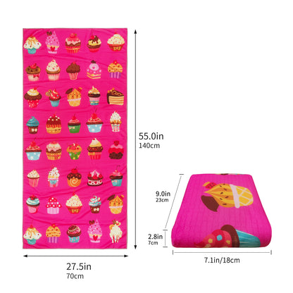 Large Oversized Beach Towel,Swimming Pool Towel Quick Dry, Soft Absorbent, Multifunctional Towel—Ice Cream